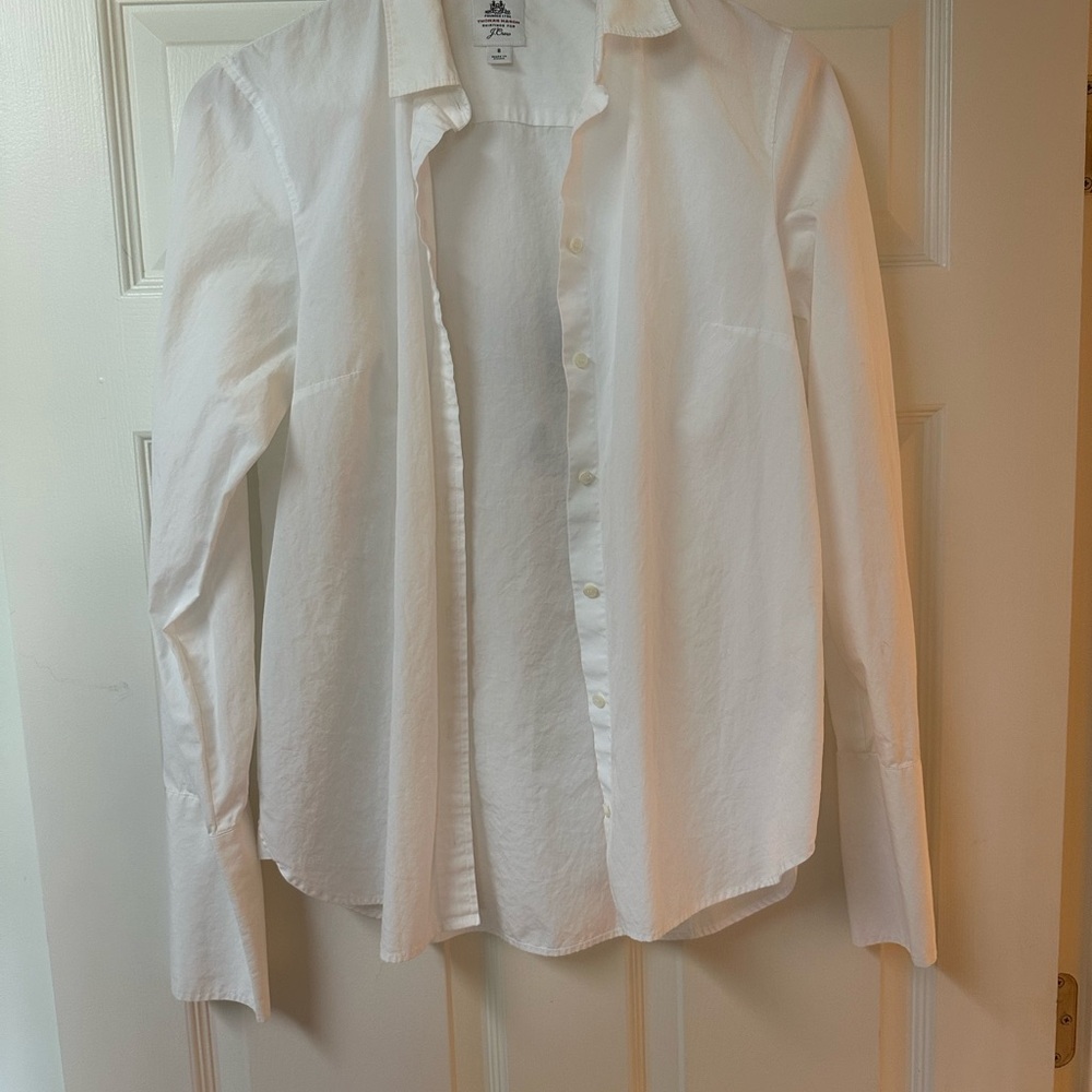 Thomas Mason for J. Crew White Button Down Shirt - French cuffs, like new